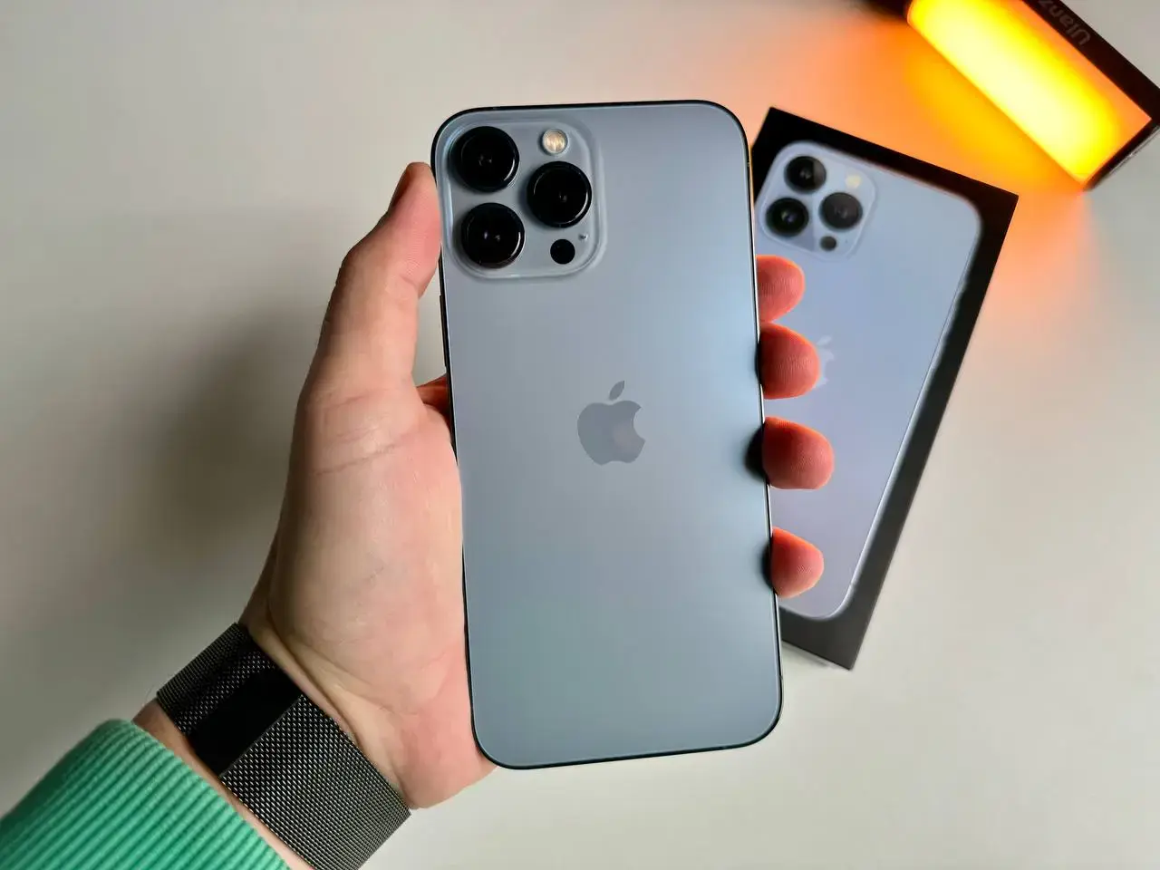 USED Apple iPhone 13 Pro Max 512GB Sierra Blue (MLL03, MLLJ3)🔋86%(Состояние - 9/10, Комплект - iPhone | гарантия - 1 мес.)