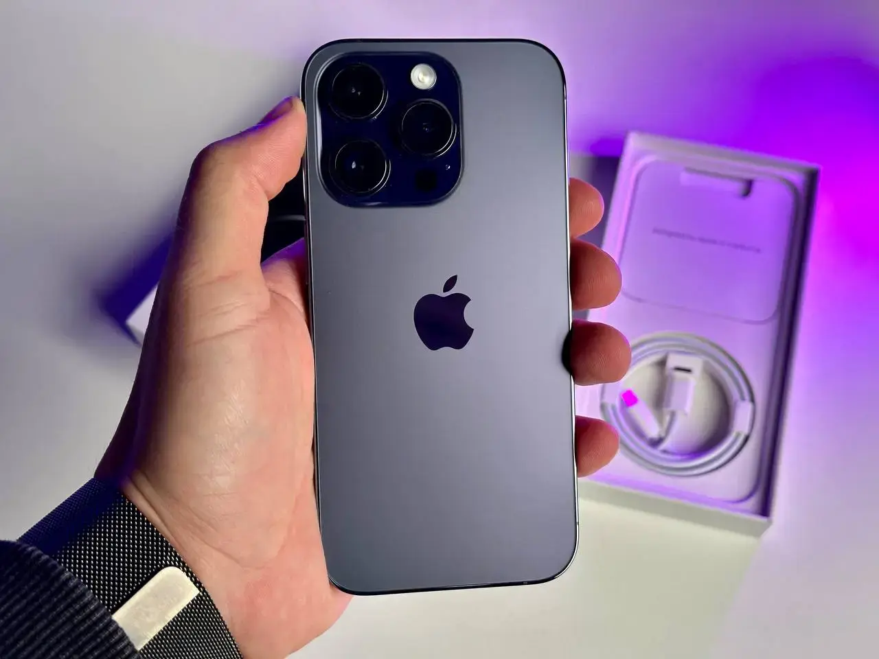 USED Apple iPhone 14 Pro 128GB Deep Purple (MQ0G3)🔋100%(Состояние - 9.9/10, Комплект - полное | гарантия - 1 мес.)