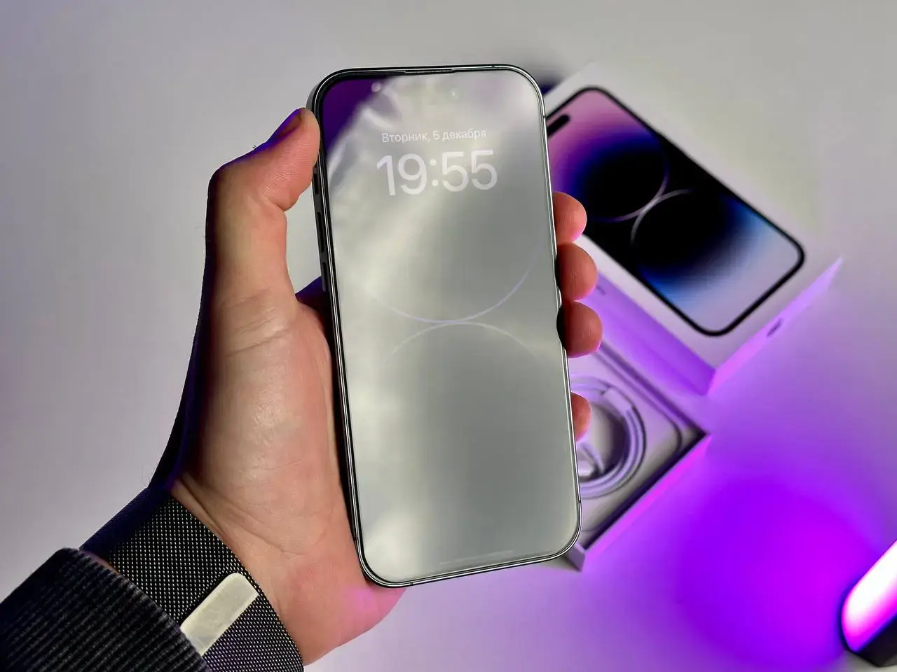 USED Apple iPhone 14 Pro 128GB Deep Purple (MQ0G3)🔋100%(Состояние - 9.9/10, Комплект - полное | гарантия - 1 мес.)