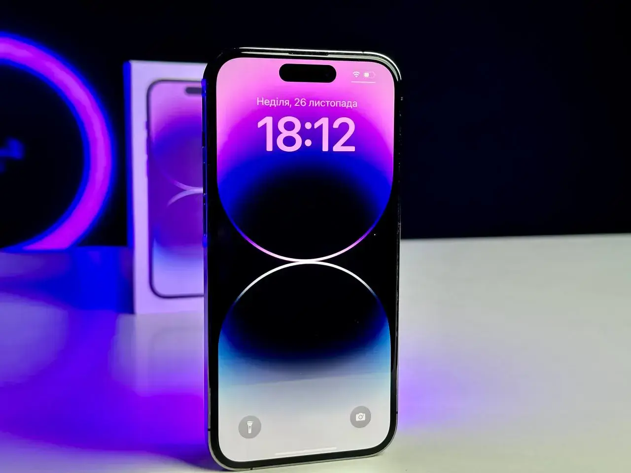 USED Apple iPhone 14 Pro 256GB Deep Purple eSim (MQ1D3)🔋92%(Состояние - 9/10, Комплект - полный | гарантия - 1 мес.)