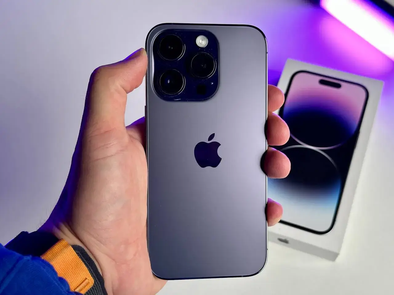 USED Apple iPhone 14 Pro 256GB Deep Purple eSim (MQ1D3)🔋92%(Состояние - 9/10, Комплект - полный | гарантия - 1 мес.)
