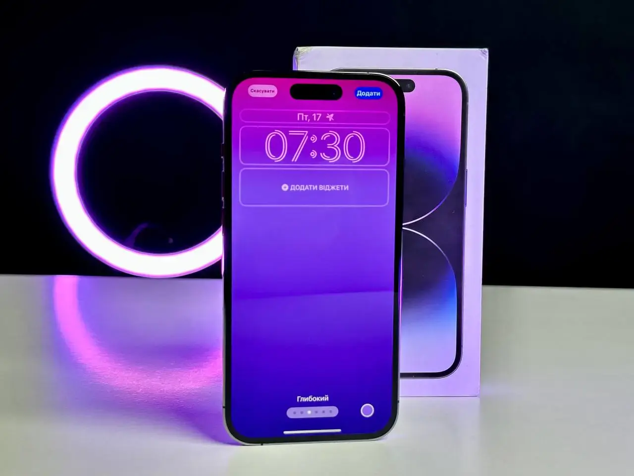 USED Apple iPhone 14 Pro 256GB Deep Purple (MQ1F3)🔋100%(Стан - 9/10, Комплект - повний | гарантія - 6 міс.)