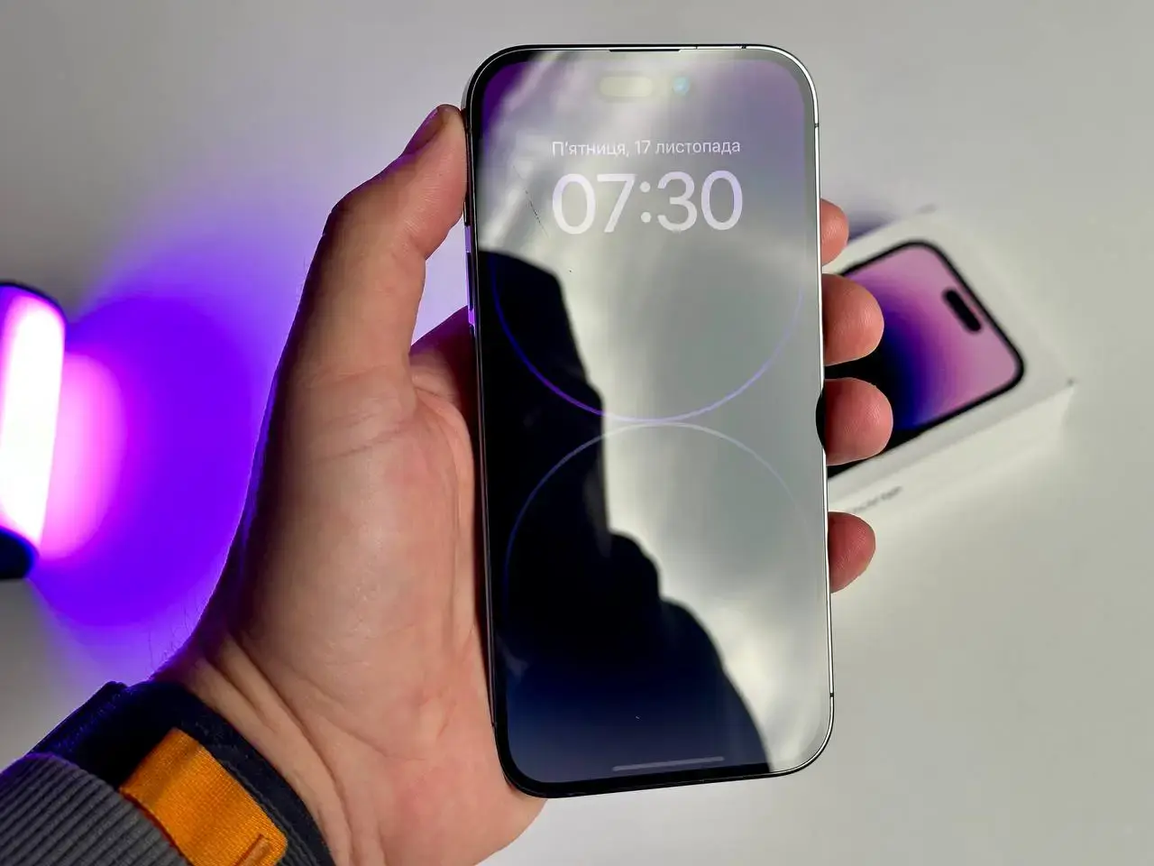 USED Apple iPhone 14 Pro 256GB Deep Purple (MQ1F3)🔋100%(Стан - 9/10, Комплект - повний | гарантія - 6 міс.)