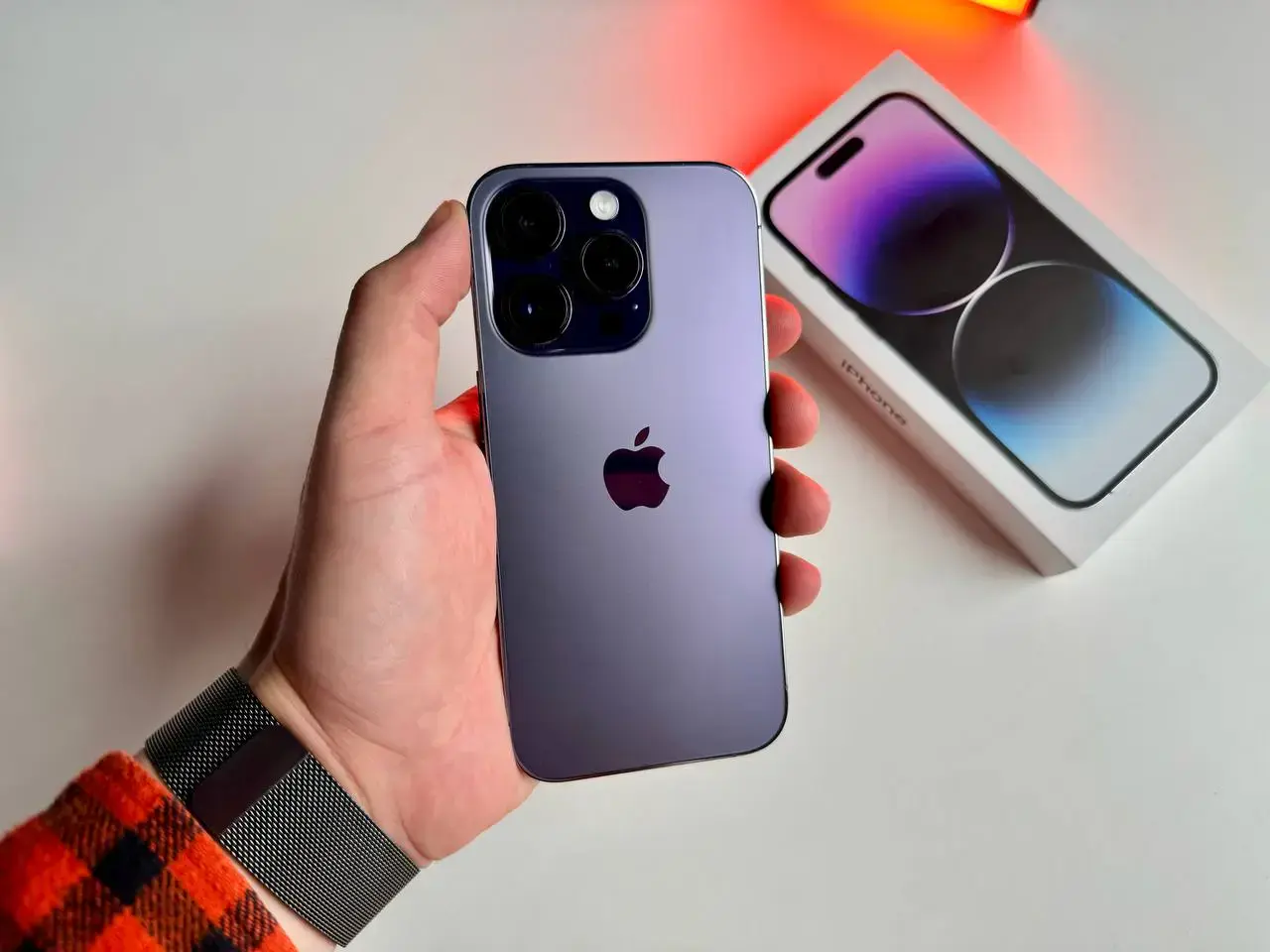 USED Apple iPhone 14 Pro 256GB Deep Purple (MQ1F3)🔋98%(Стан - 9.9/10, Комплект - Повний | гарантія - 1 міс.)