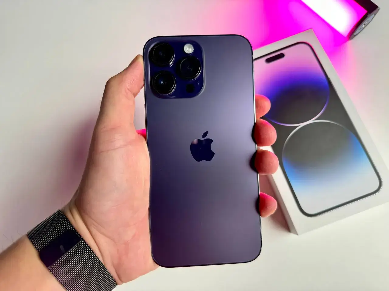 USED Apple iPhone 14 Pro Max 128GB Deep Purple (MQ9T3)🔋97%(Стан - 9/10, Комплект - Повний | гарантія - 1 міс.)