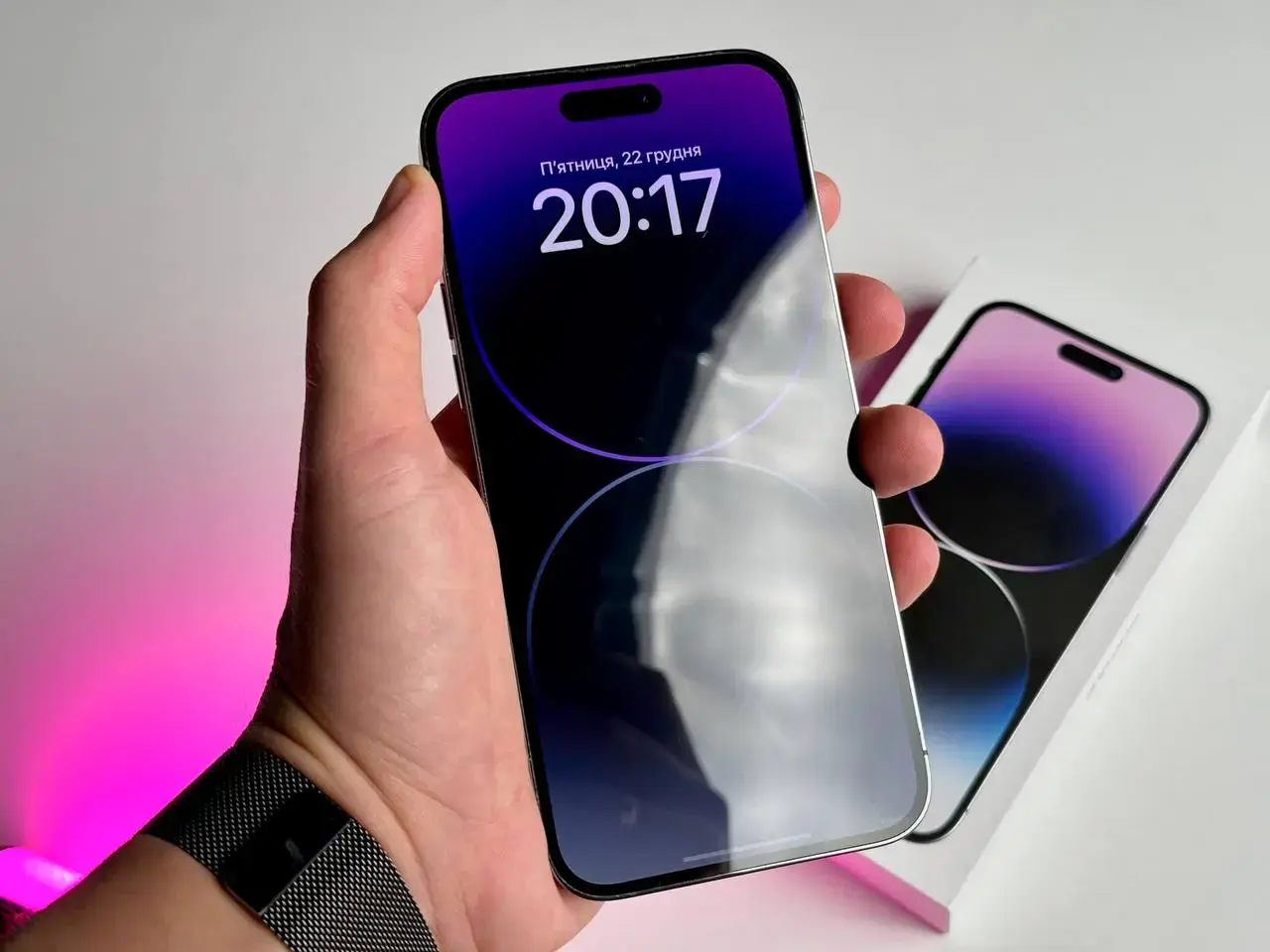 USED Apple iPhone 14 Pro Max 128GB Deep Purple (MQ9T3)🔋97%(Стан - 9/10, Комплект - Повний | гарантія - 1 міс.)