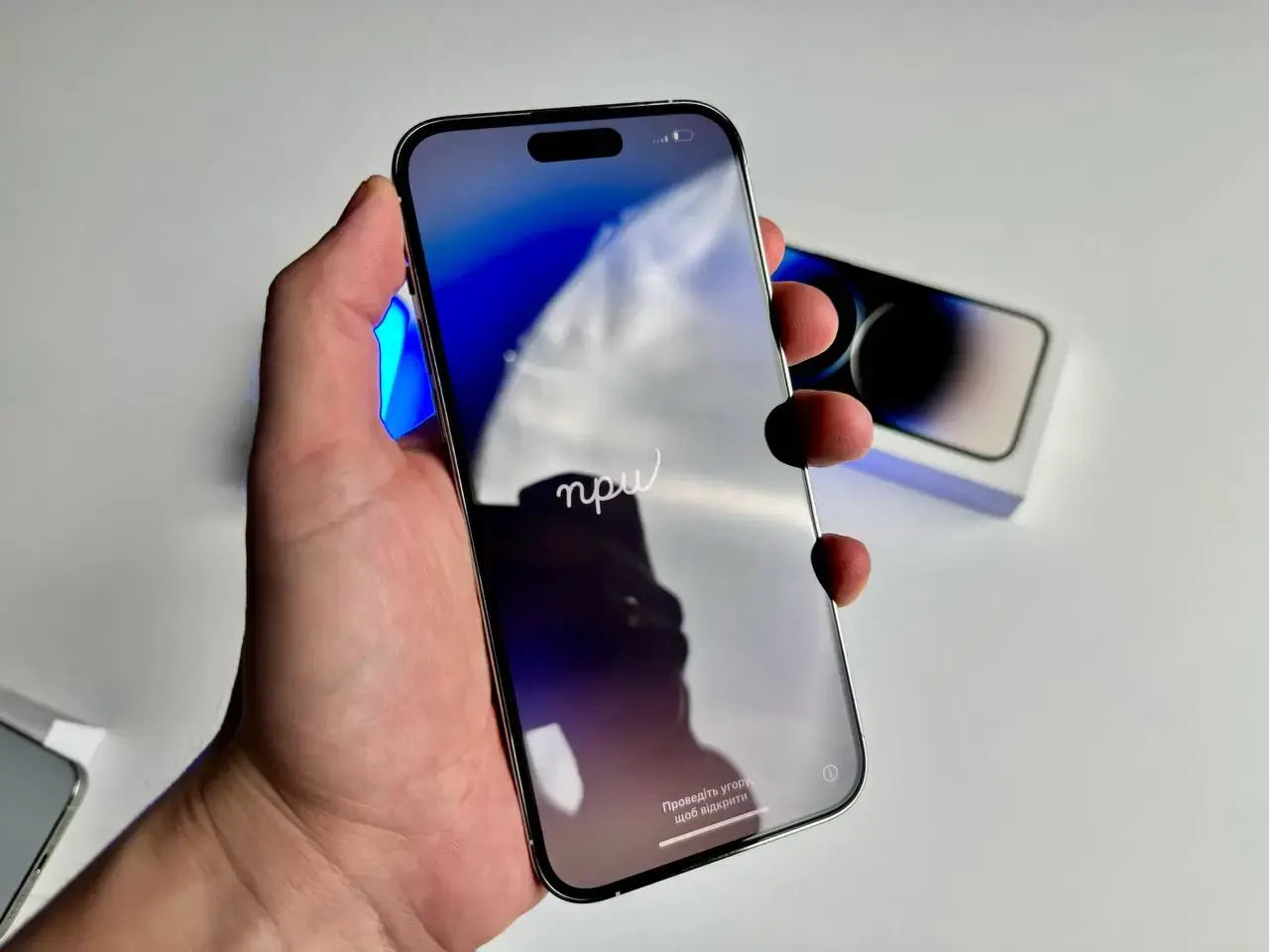 USED Apple iPhone 14 Pro Max 128GB Silver (MQ9Q3)🔋94%(Стан - 9/10, Комплект - Повний | гарантія - 1 міс.)