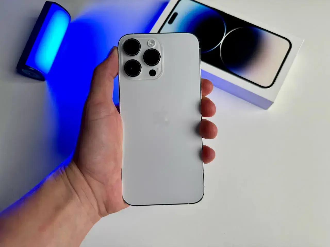 USED Apple iPhone 14 Pro Max 128GB Silver (MQ9Q3)🔋94%(Стан - 9/10, Комплект - Повний | гарантія - 1 міс.)