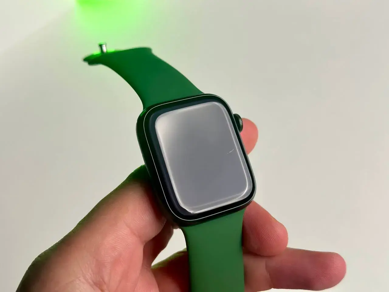 USED Apple Watch Series 7 GPS + Cellular 45mm Green Aluminum Case with Clover Sport Band (MKJ93, MKJR3)