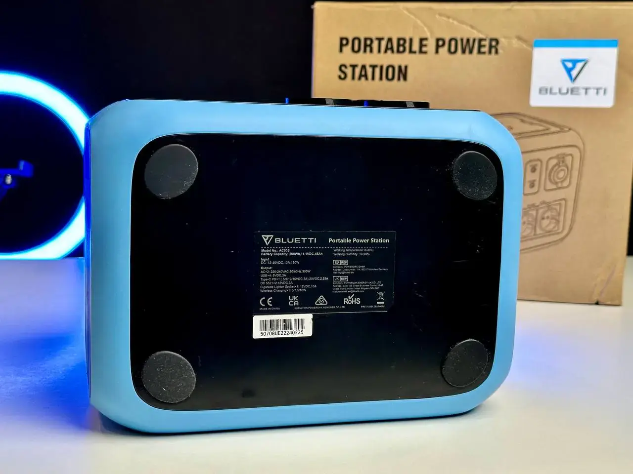 USED Портативная зарядная станция BLUETTI PowerOak AC50S Portable Power Station | 300W 500Wh – Blue
