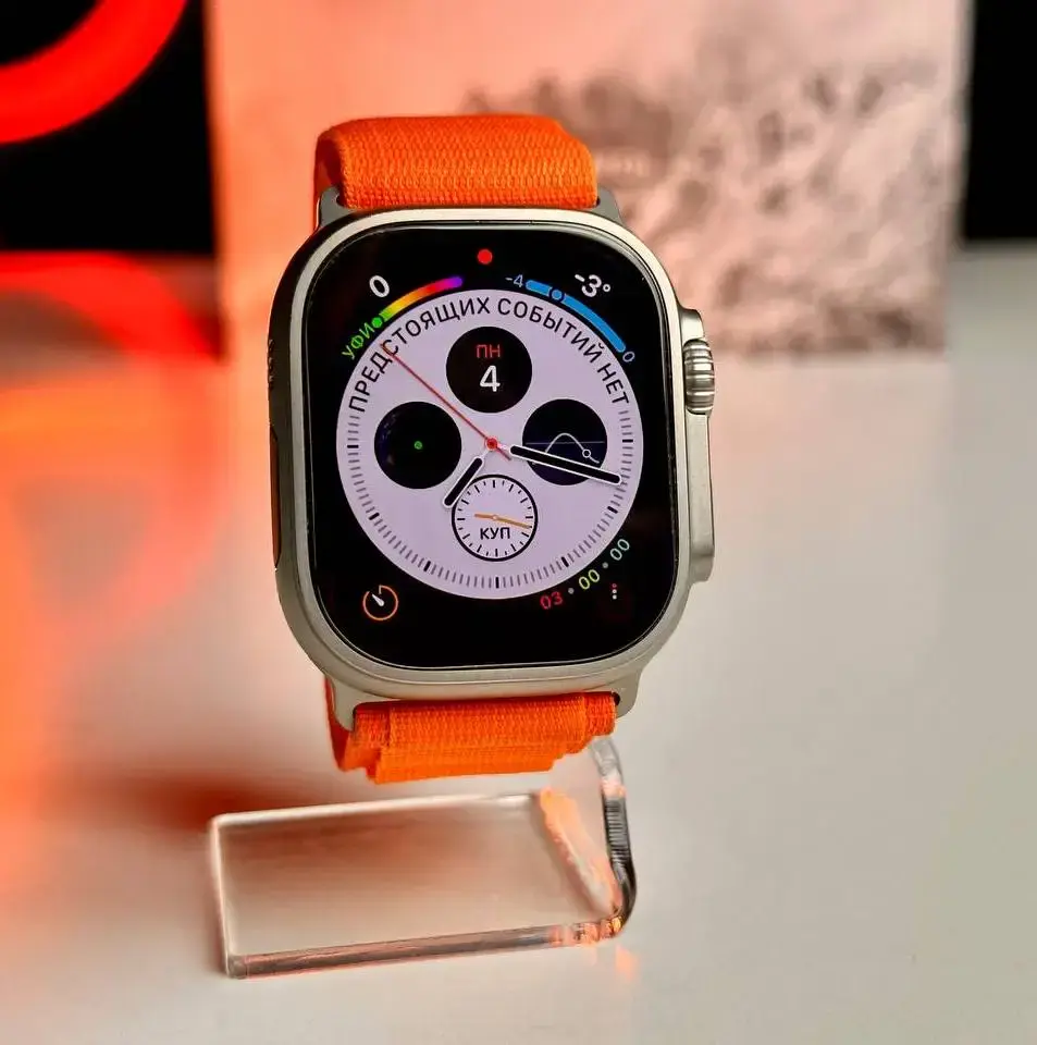 Вітринні Apple Watch Ultra GPS + Cellular 49mm Titanium Case with Orange Alpine Loop - Medium (MQEU3, MQFL3)