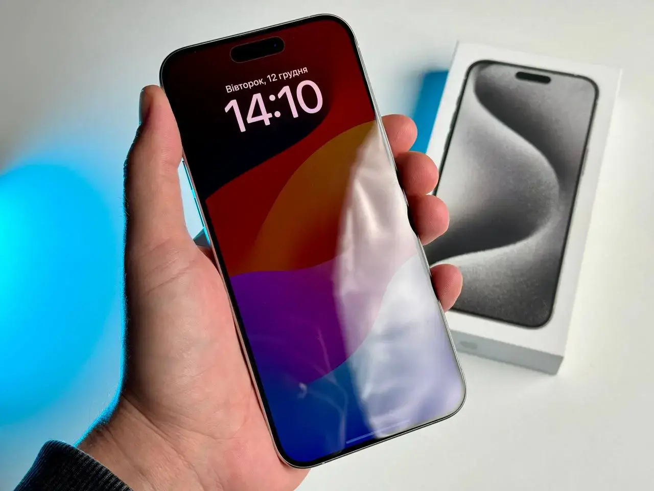 Вітринний Apple iPhone 15 Pro Max 512GB White Titanium (MU7D3)🔋100%(Стан - 9.9/10, Комплект - повний | гарантія - 6 міс.)