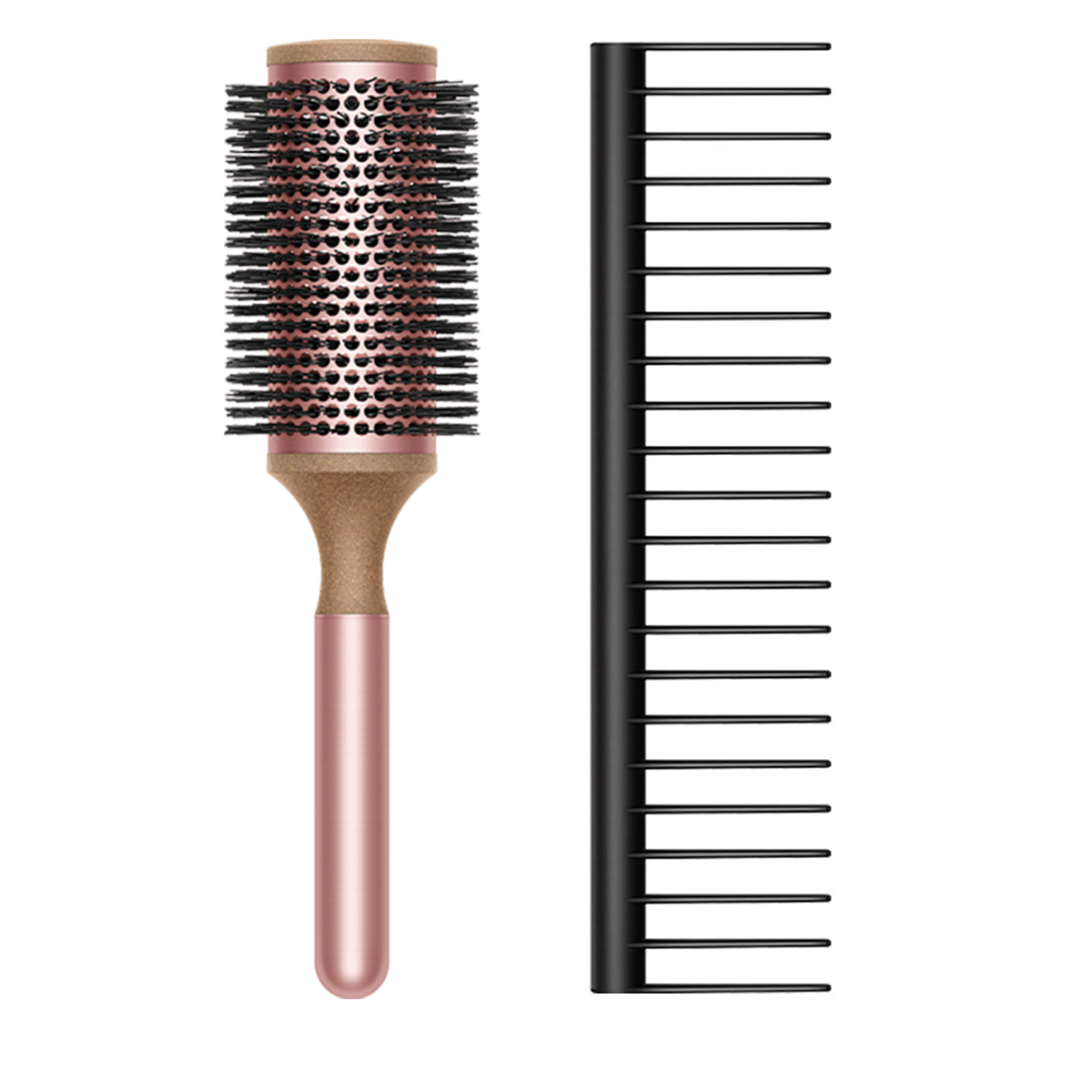 Набор щеток Dyson Brush Set Round Brush 45mm and Detangling Comb - Rose (973343-01)