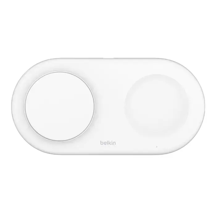 Беспроводная зарядная панель Belkin BoostCharge Pro 2-in-1 Magnetic Wireless Charging Pad with Qi2 15W - White (WIZ021vfWH) EU Plug