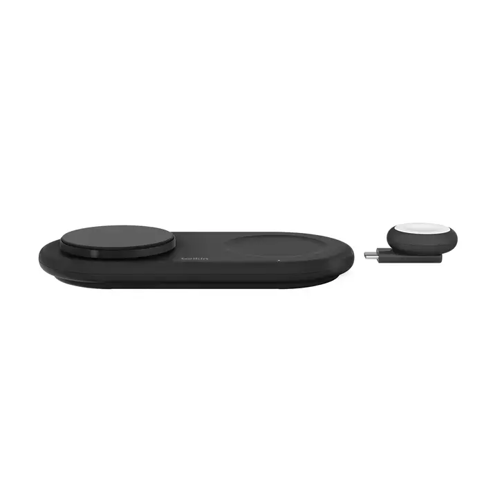 Беспроводная зарядная панель Belkin BoostCharge Pro 3-in-1 Magnetic Wireless Charging Pad with Qi2 15W - Black (WIZ022vfBK)