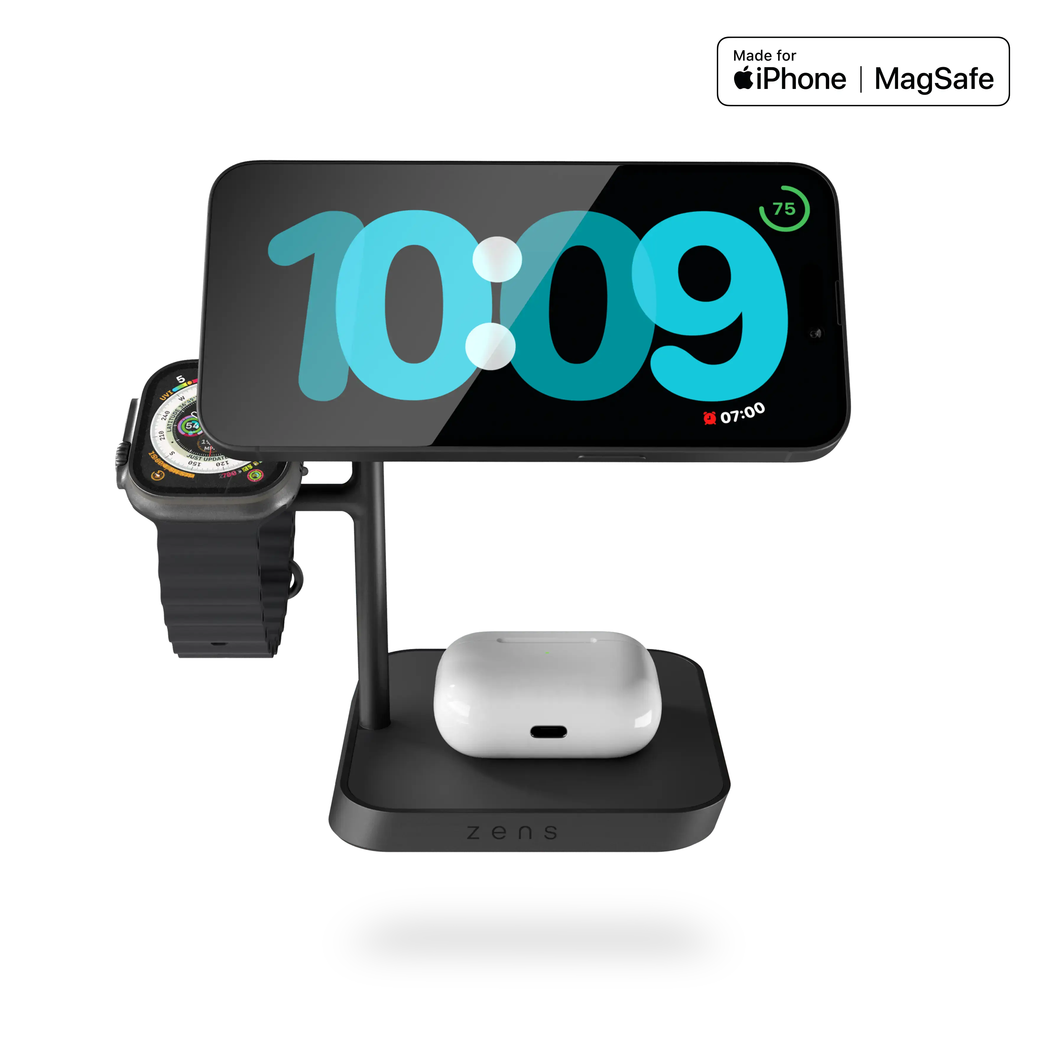 Бездротовий зарядний пристрій Zens 4-in-1 MagSafe + Watch Wireless Charging Station (ZEAPDC01/00)