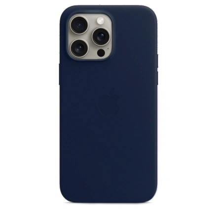 Чехол Apple iPhone 15 Pro Leather Case with Animation & MagSafe LUX COPY - Pacific Blue