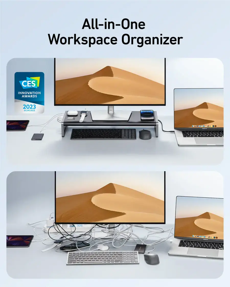 Док-станція Anker 675 USB-C Docking Station [12-in-1, Monitor Stand, Wireless]