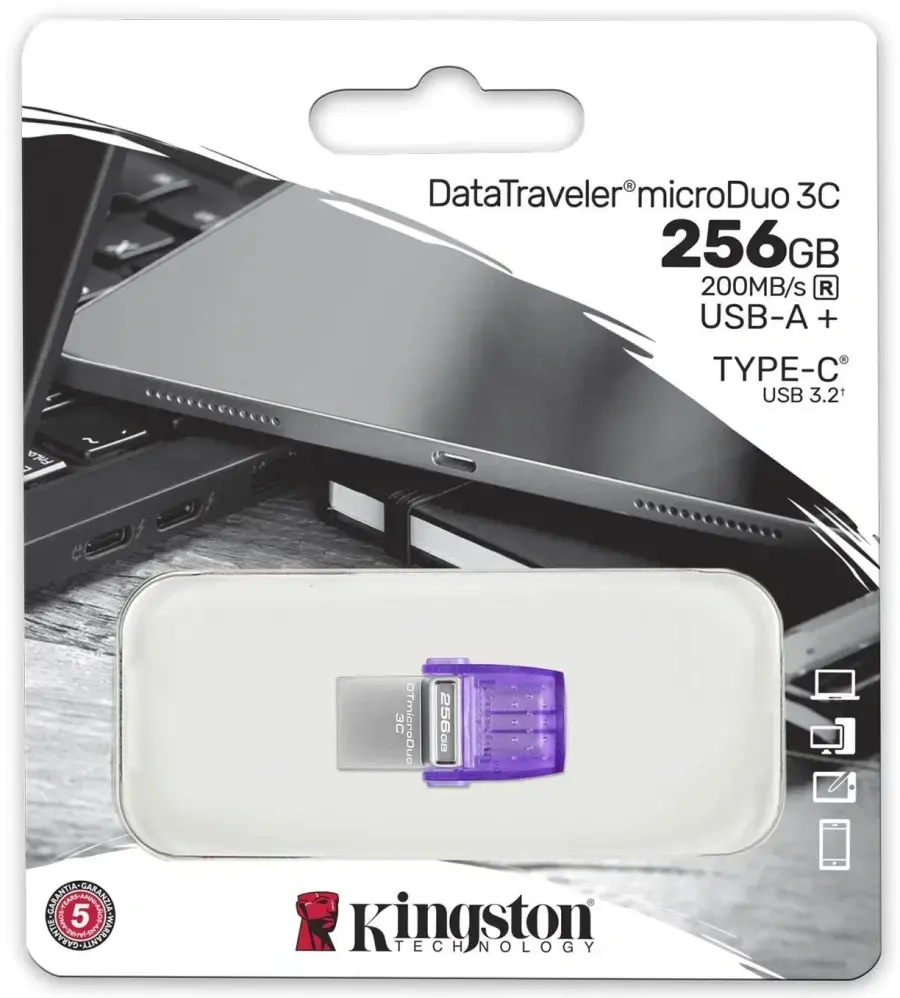 Флешка Kingston 256 GB DataTraveler microDuo 3C (DTDUO3CG3/256GB)