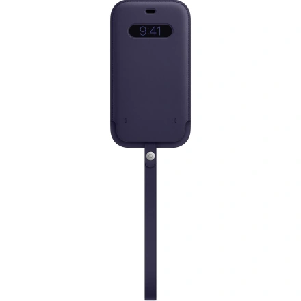 Чехол Apple iPhone 12 Pro Max Leather Sleeve with MagSafe - Deep Violet (MK0D3)