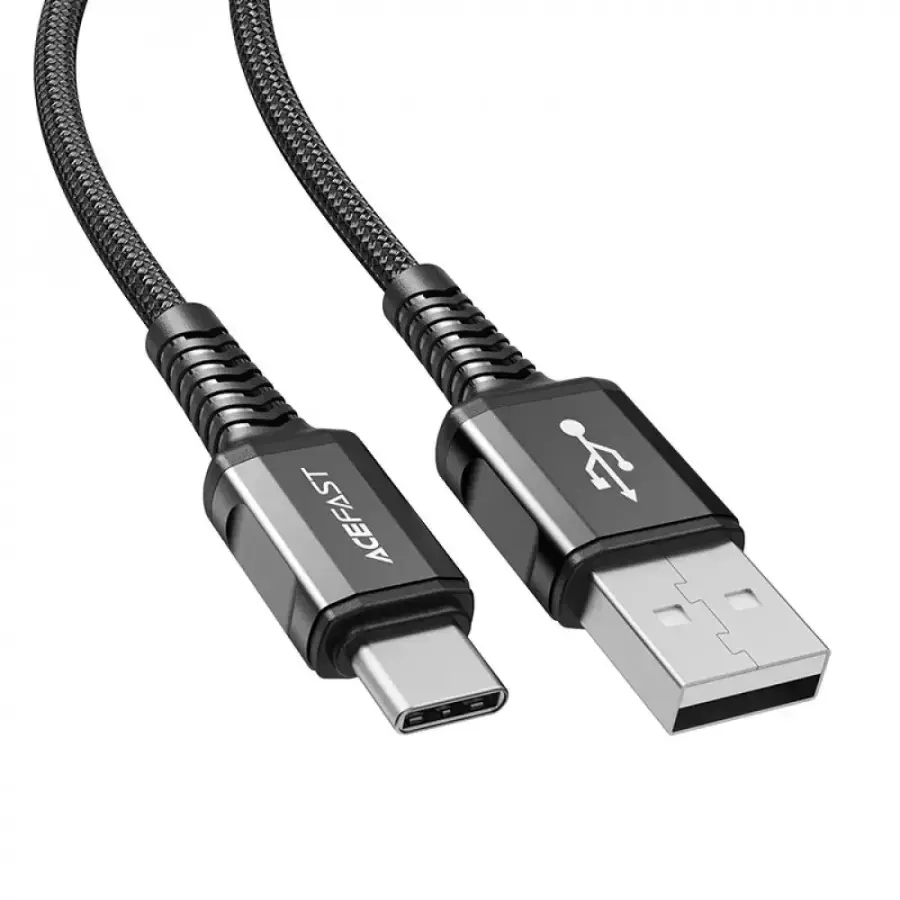 Кабель Acefast USB-A to USB-C 1.2m - Black (AFC1-04B)