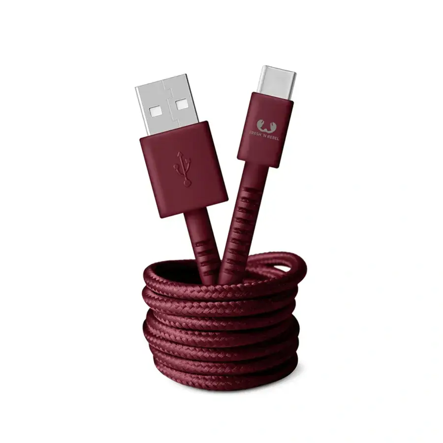 Кабель Fresh 'N Rebel Fabriq USB-A to USB-C Cable 1,5m Ruby (2CCF150RU)