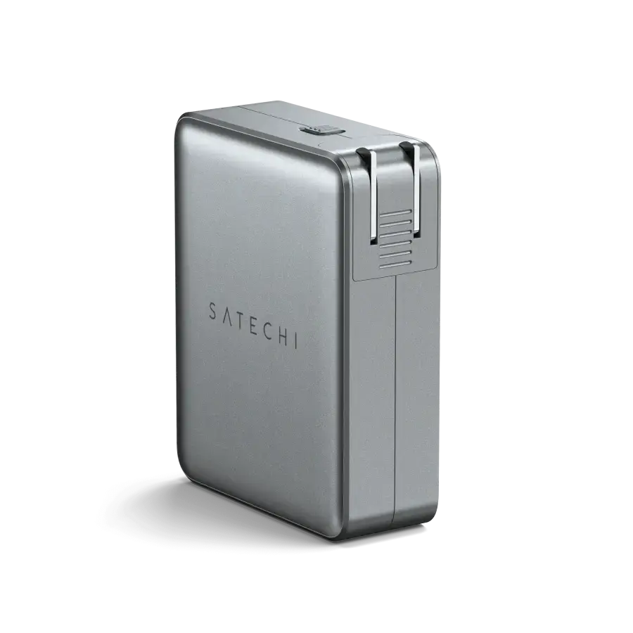 Мережевий зарядний пристрій з комплектом адаптерів для подорожей Satechi 145W USB-C 4-Port GaN Travel Charger (ST-W145GTM)