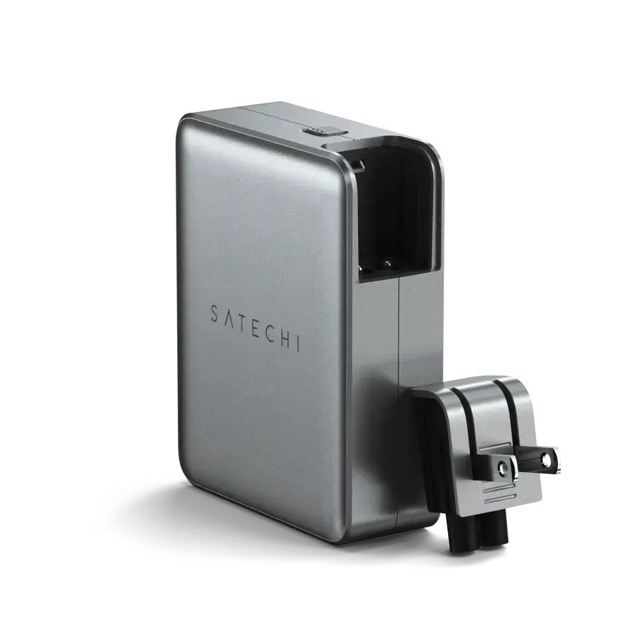 Мережевий зарядний пристрій з комплектом адаптерів для подорожей Satechi 145W USB-C 4-Port GaN Travel Charger (ST-W145GTM)