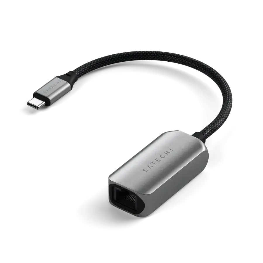 Перехідник Satechi USB-C 2.5 Gigabit Ethernet Adapter Space Gray (ST-AE25M)