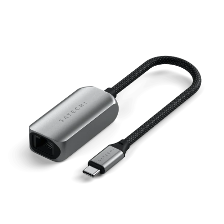 Перехідник Satechi USB-C 2.5 Gigabit Ethernet Adapter Space Gray (ST-AE25M)