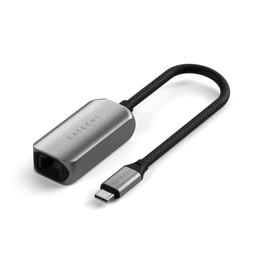 Перехідник Satechi USB-C 2.5 Gigabit Ethernet Adapter Space Gray (ST-AE25M)