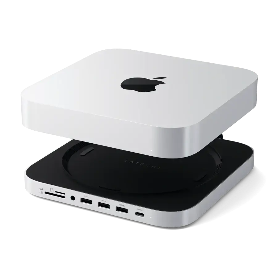 Подставка-док-станция Satechi Stand & Hub для Mac Mini / Studio With NVMe SSD Enclosure (ST-GMMSHS)