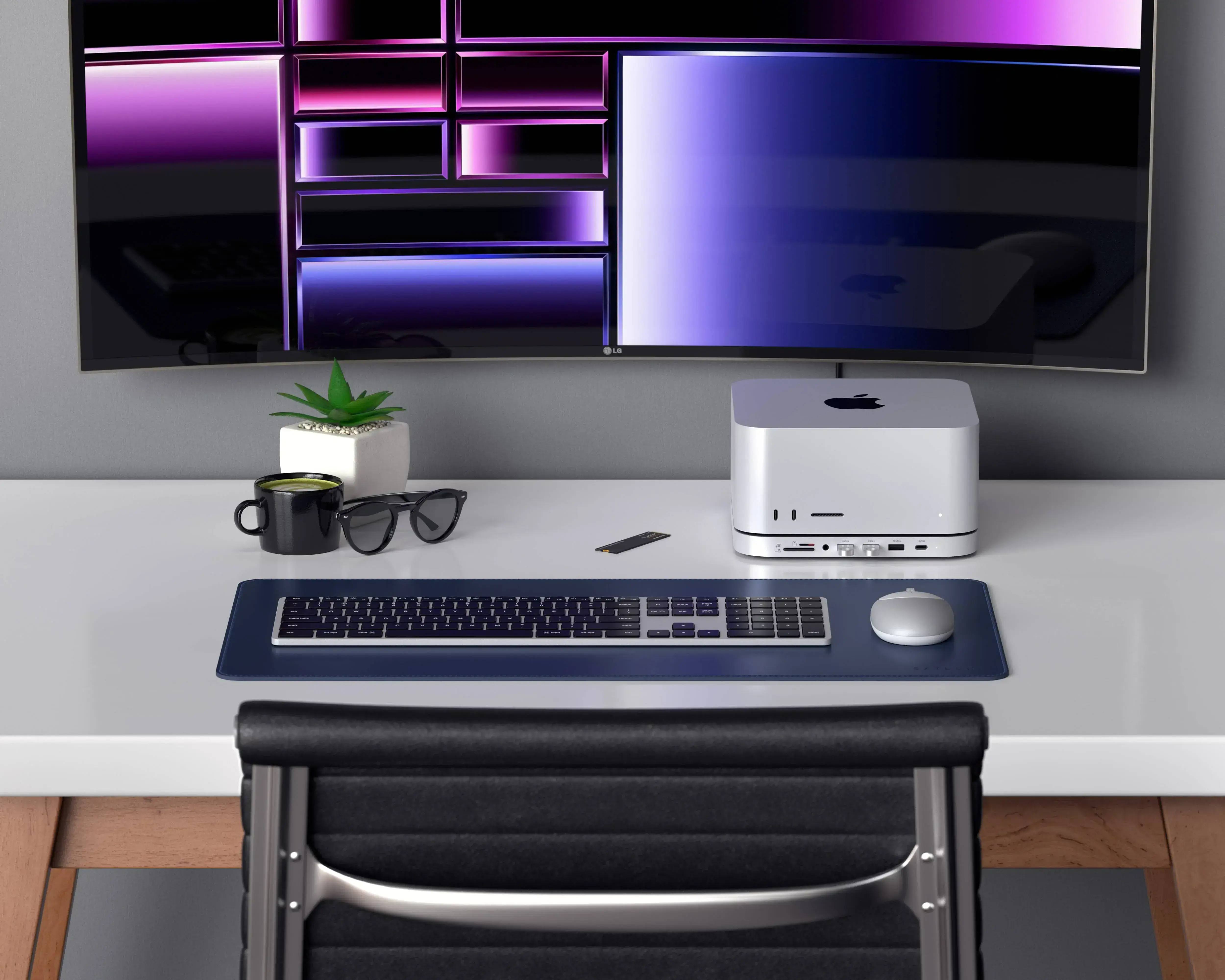Підставка-док-станція Satechi Stand & Hub For Mac Mini / Studio With NVMe SSD Enclosure (ST-GMMSHS)