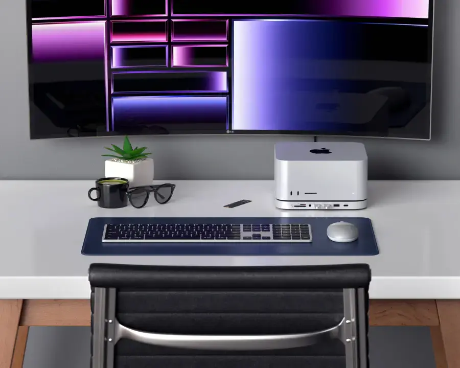 Подставка-док-станция Satechi Stand & Hub для Mac Mini / Studio With NVMe SSD Enclosure (ST-GMMSHS)