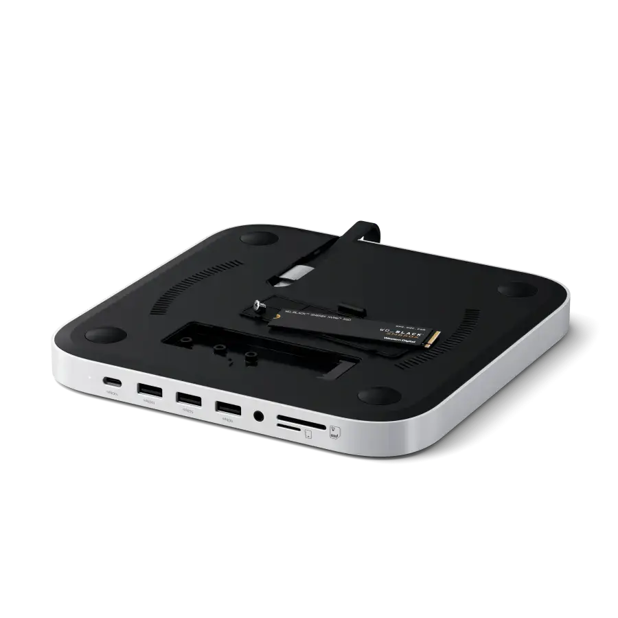Подставка-док-станция Satechi Stand & Hub для Mac Mini / Studio With NVMe SSD Enclosure (ST-GMMSHS)