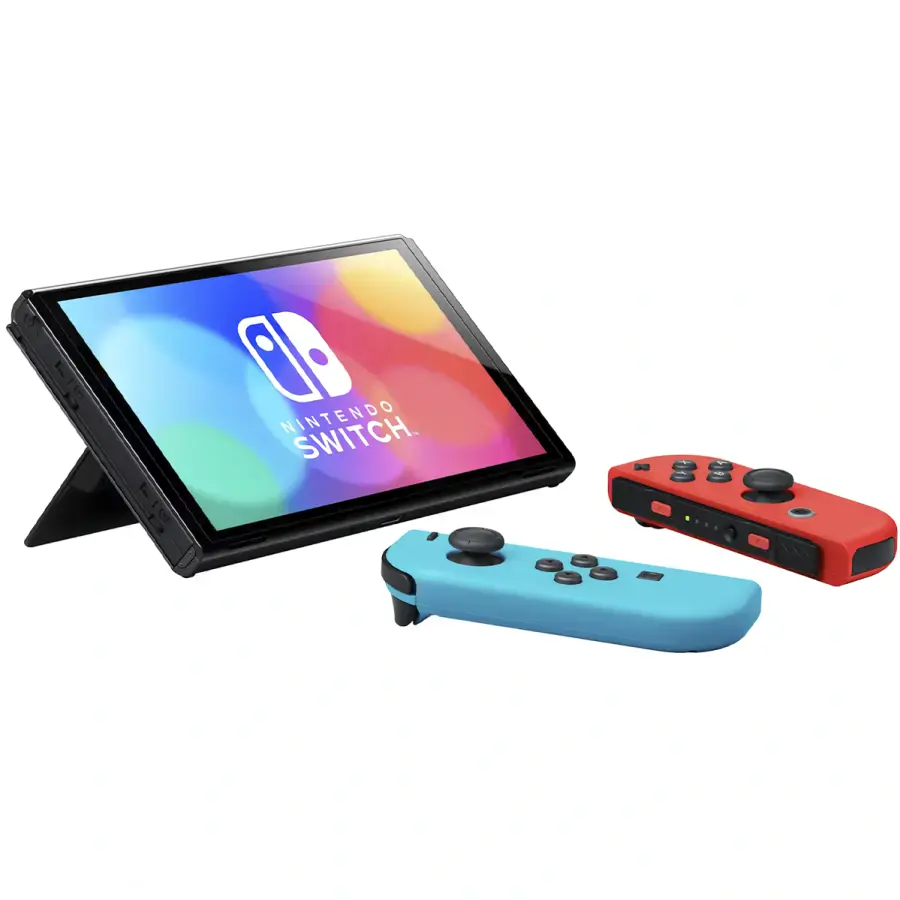 Портативная игровая приставка Nintendo Switch OLED with Neon Blue и Neon Red Joy-Con (045496453442)