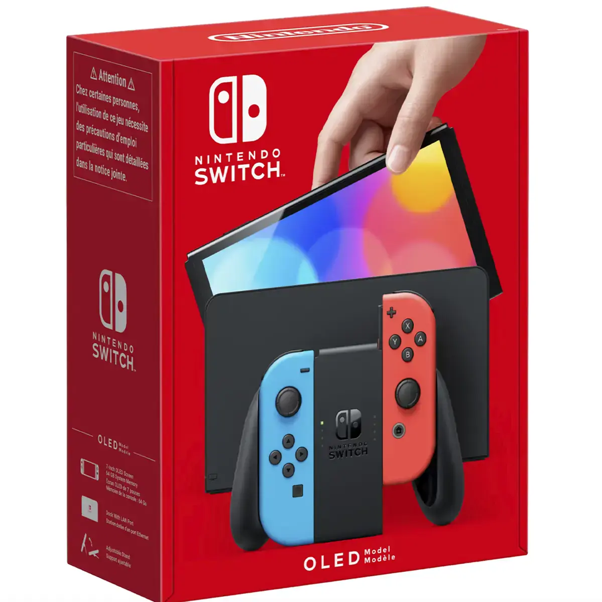 Портативна ігрова приставка Nintendo Switch OLED with Neon Blue and Neon Red Joy-Con (045496453442)