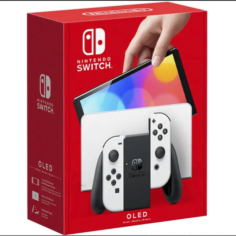 Портативная игровая приставка Nintendo Switch OLED with White Joy-Con (045496453435)