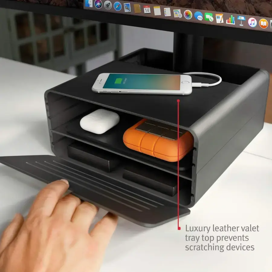 Регульована по висоті підставка з місцем для зберігання Twelve South HiRise Pro for iMac/Displays/Monitors - Gunmetal (12-1719)