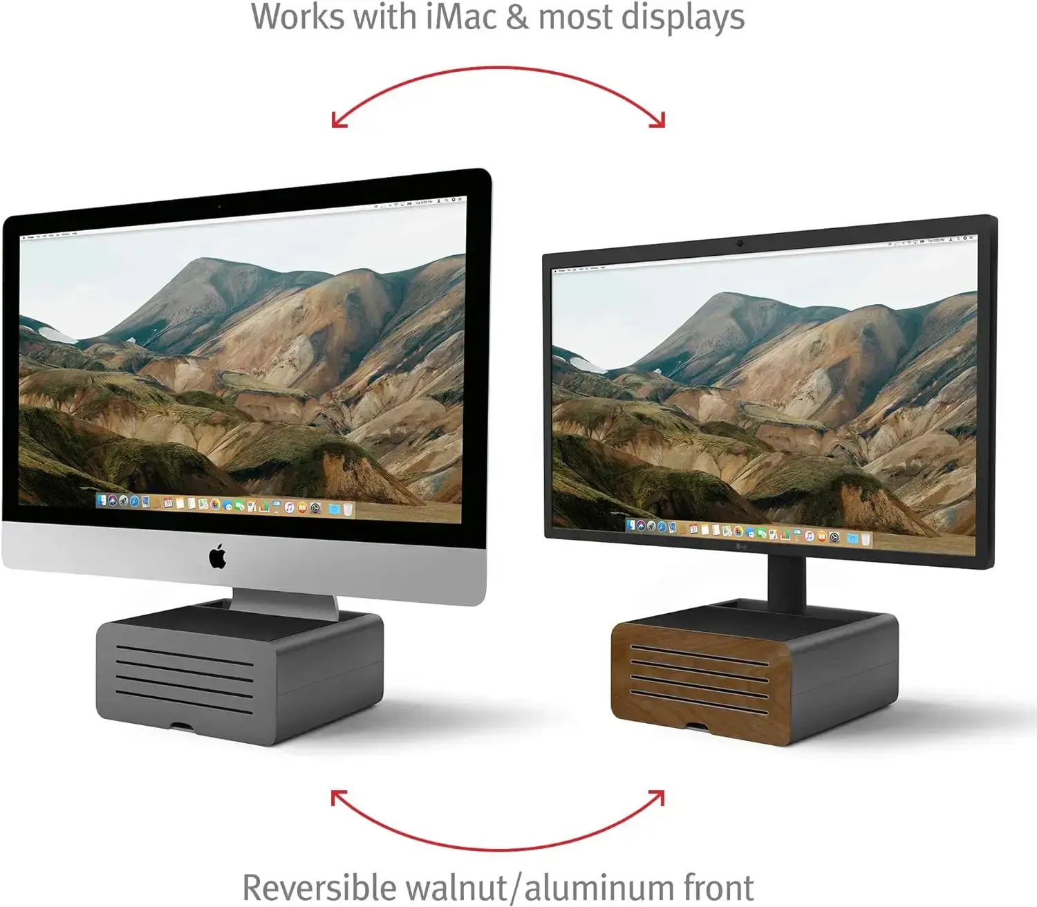 Регулируемая по высоте подставка с местом для хранения Twelve South HiRise Pro for iMac/Displays/Monitors - Gunmetal (12-1719)