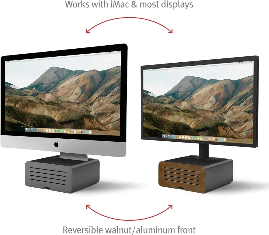 Регульована по висоті підставка з місцем для зберігання Twelve South HiRise Pro for iMac/Displays/Monitors - Gunmetal (12-1719)