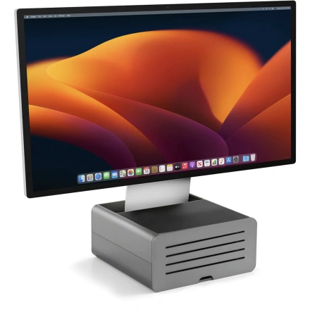 Регульована по висоті підставка з місцем для зберігання Twelve South HiRise Pro for iMac/Displays/Monitors - Gunmetal (12-1719)