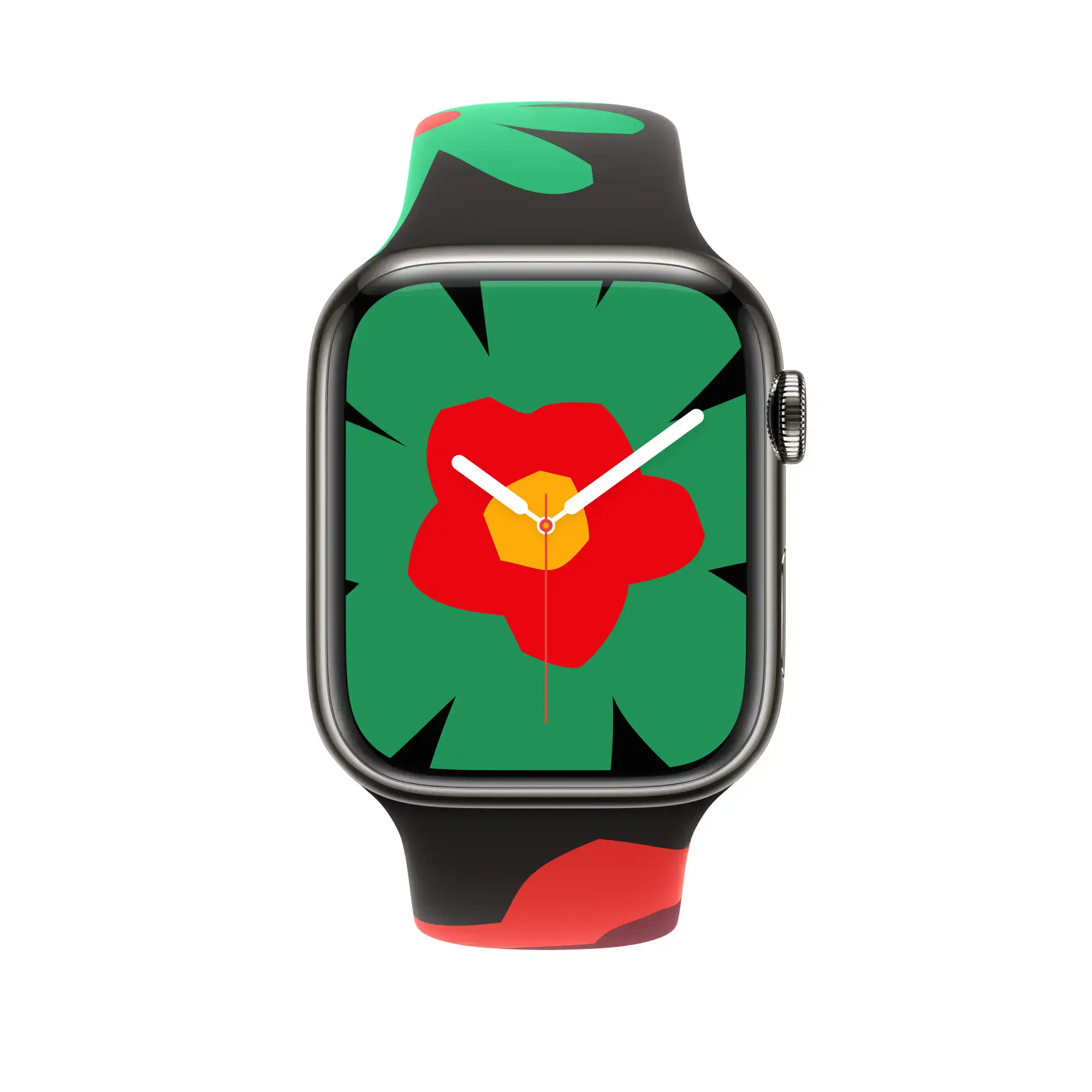 Ремінець Apple Black Unity Bloom Sport Band S/M для Apple Watch 42/44/45/49mm (MW4W3)