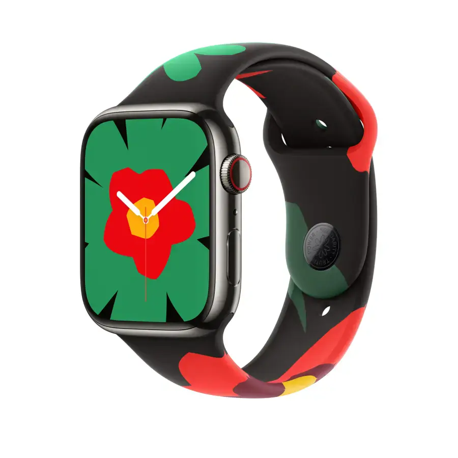 Ремінець Apple Black Unity Bloom Sport Band S/M для Apple Watch 42/44/45/49mm (MW4W3)
