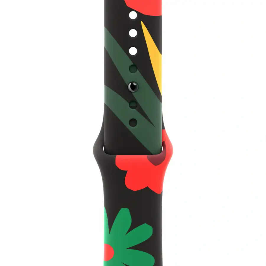 Ремінець Apple Black Unity Bloom Sport Band S/M для Apple Watch 42/44/45/49mm (MW4W3)