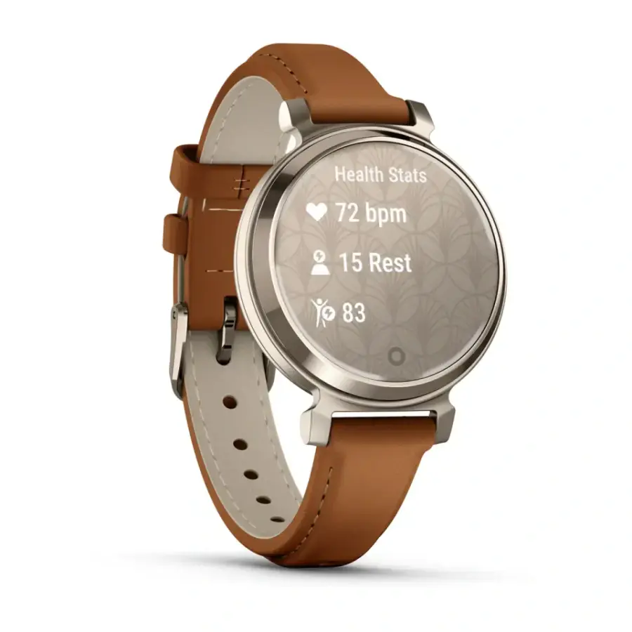 Смарт-годинник Garmin Lily 2 Classic Cream Gold with Tan Leather Band (010-02839-02)