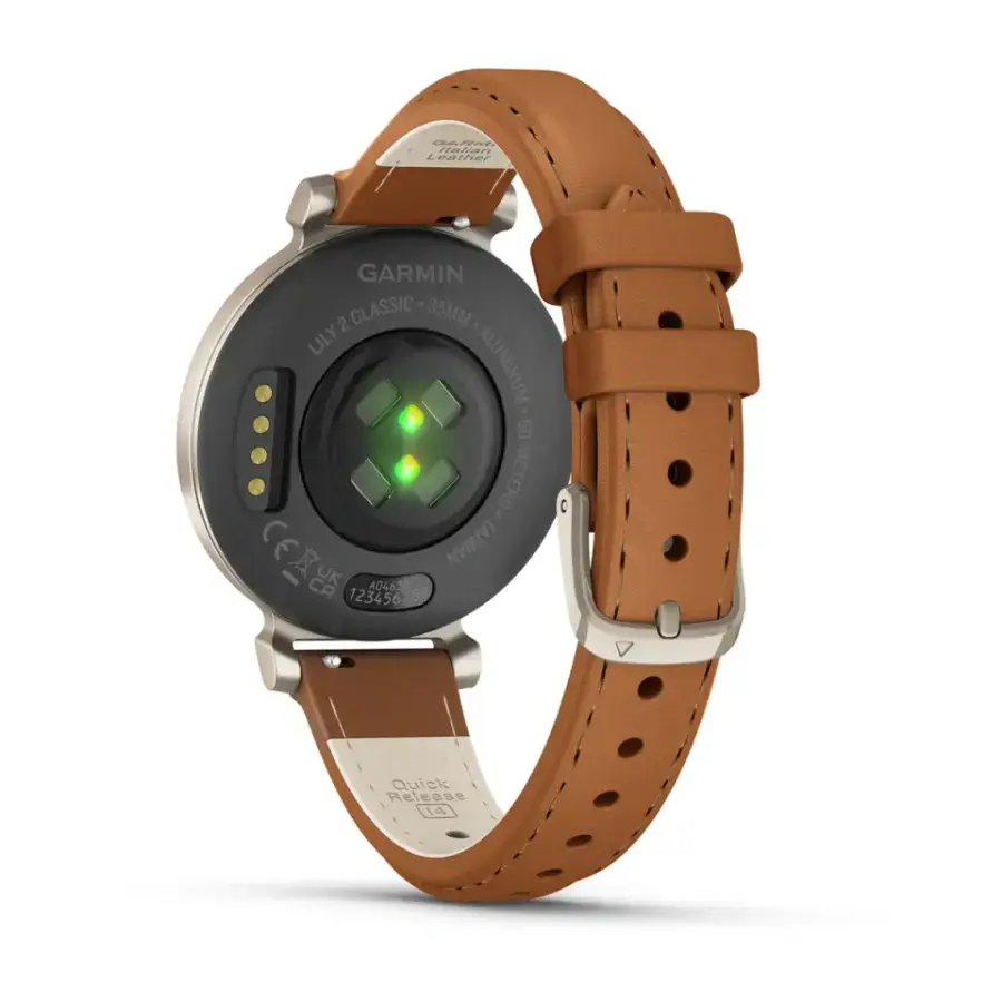 Смарт-годинник Garmin Lily 2 Classic Cream Gold with Tan Leather Band (010-02839-02)