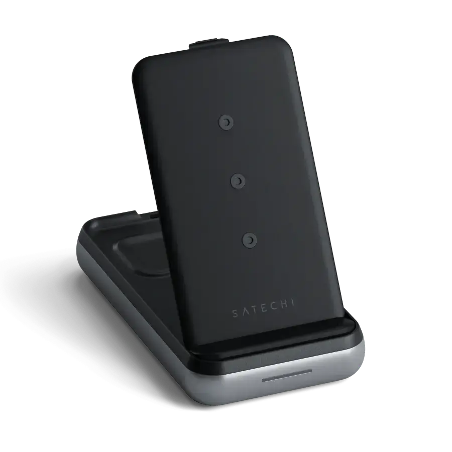 Зовнішній акумулятор (павербанк) з бездротовою зарядкою Satechi Duo Wireless Charger Power Stand (ST-UCDWPBSM)