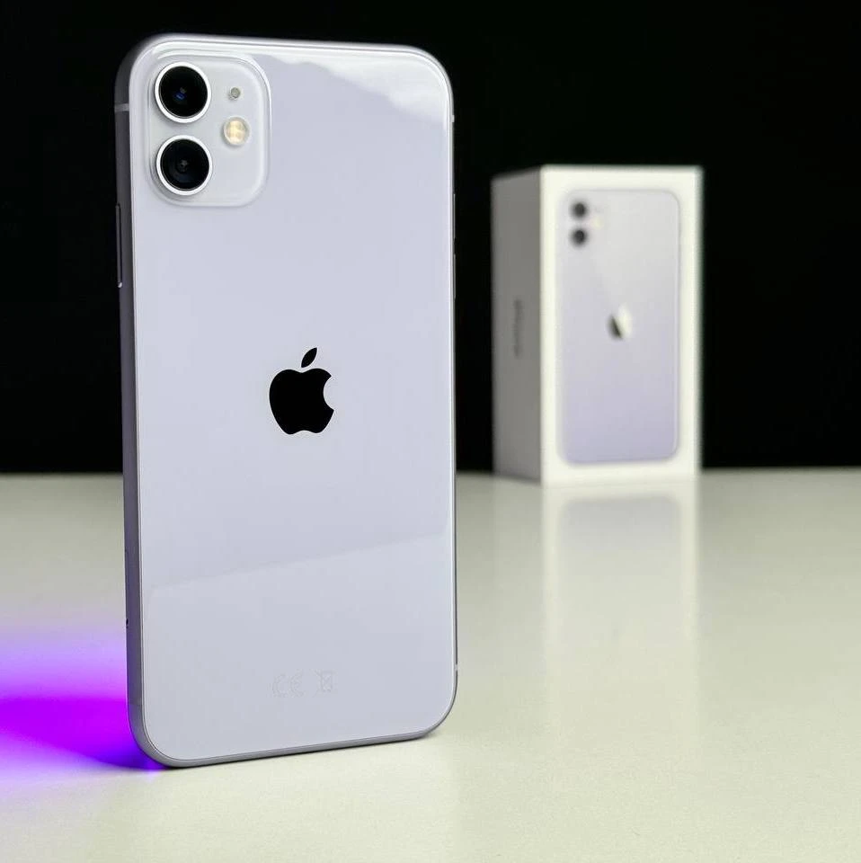 USED Apple iPhone 11 128GB Purple (MWLJ2)🔋100%(Состояние - 9.5/10, Комплект - Полный | гарантия - 1 мес.)