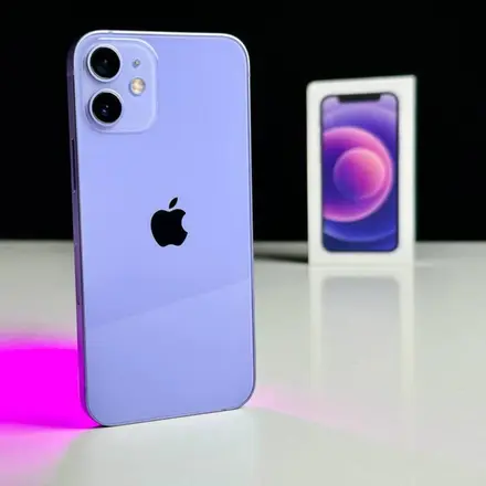 USED Apple iPhone 12 Mini 64GB Purple (MJQF3)🔋87%(Стан - 9/10, Комплект - Повний | гарантія - 1 міс.)